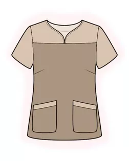 Выкройка: блузка с накладными карманами арт. ВКК-3209-1-ЛК0002275