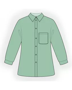 Выкройка: блузка-рубашка арт. ВКК-3524-1-ЛК0002304