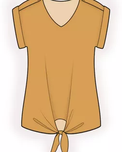 Выкройка: блузка с погонами арт. ВКК-3557-1-ЛК0002365