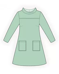 Выкройка: платье с карманами арт. ВКК-3547-1-ЛК0002371