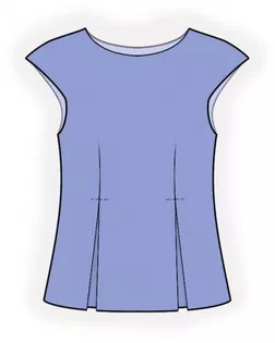 Выкройка: блузка со складками арт. ВКК-3446-1-ЛК0002433