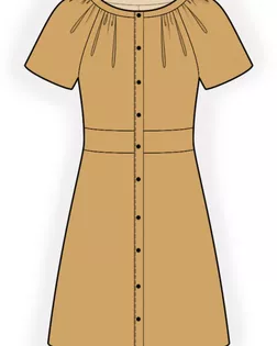 Выкройка: платье с центральной застежкой арт. ВКК-3645-1-ЛК0002437
