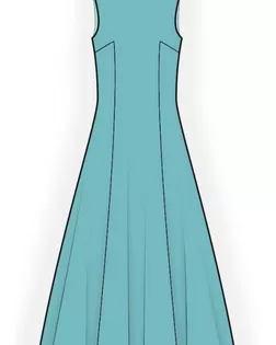 Выкройка: платье с рельефами углом арт. ВКК-3512-1-ЛК0002496