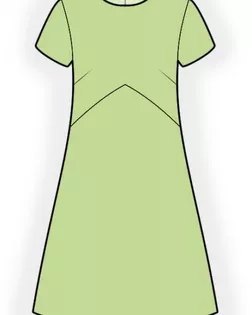 Выкройка: расклешенное платье арт. ВКК-3626-1-ЛК0002509