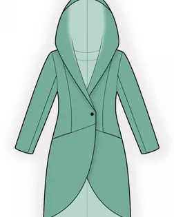 Выкройка: пальто с капюшоном арт. ВКК-4403-1-ЛК0002523