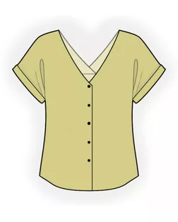 Выкройка: блузка с треугольной горловиной арт. ВКК-4441-4-ЛК0002563
