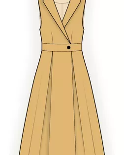 Выкройка: платье-сарафан арт. ВКК-4466-1-ЛК0002590