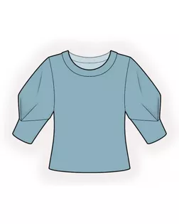 Выкройка: блузка с декоративным рукавом арт. ВКК-4467-1-ЛК0002591