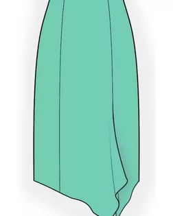 Выкройка: юбка с декоративным передом арт. ВКК-4469-1-ЛК0002593