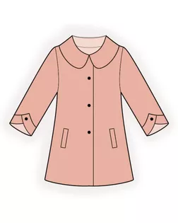 Выкройка: пальто с декоративной манжетой арт. ВКК-4492-1-ЛК0002618