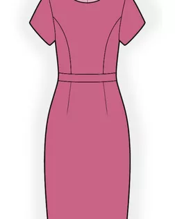 Выкройка: платье футляр арт. ВКК-4610-1-ЛК0002635