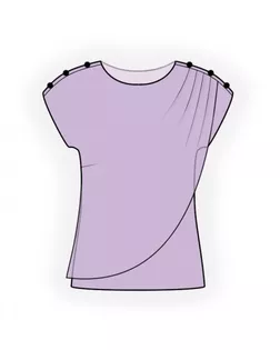 Выкройка: блузон с отлетной полочкой арт. ВКК-3835-1-ЛК0004620