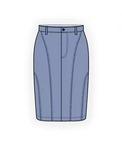 Купить Конструктор выкроек Выкройка: джинсовая юбка арт. ВКК-3700-1-ЛК0004635 оптом в Казахстане