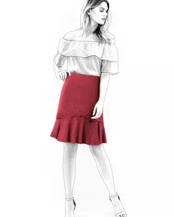 Выкройка: юбка с планкой арт. ВКК-3720-1-ЛК0004649