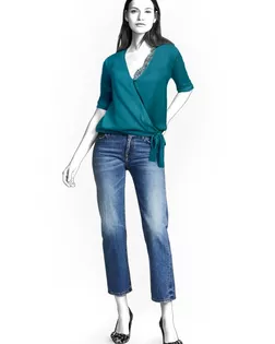 Выкройка: блузка с запахом арт. ВКК-3828-1-ЛК0004787