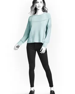 Выкройка: блузка с косым низом арт. ВКК-3468-1-ЛК0004797