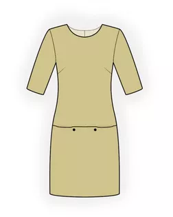 Выкройка: платье с карманами арт. ВКК-3266-1-ЛК0004826