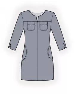 Выкройка: платье с карманами арт. ВКК-3314-1-ЛК0004848
