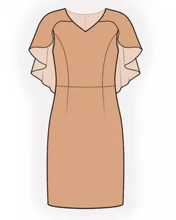 Выкройка: платье с пелериной арт. ВКК-3259-1-ЛК0004861