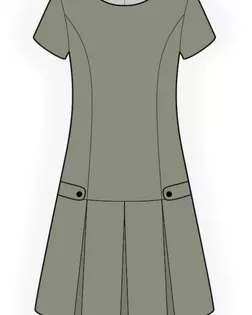 Выкройка: платье с хлястиками арт. ВКК-3273-1-ЛК0004996