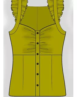 Выкройка: блуза с рюшами арт. ВКК-891-1-ЛК0004017