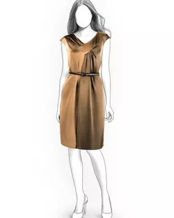 Выкройка: двухцветное платье с защипами арт. ВКК-1091-1-ЛК0004030