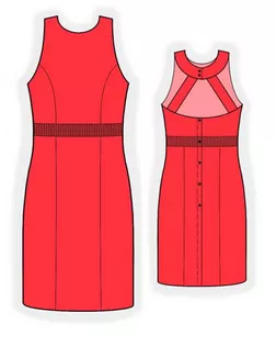 Выкройка: платье с открытой спиной арт. ВКК-821-1-ЛК0004055