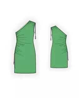 Выкройка: платье с кулисками арт. ВКК-850-1-ЛК0004064