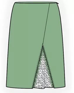 Выкройка: юбка с гипюровой вставкой арт. ВКК-1456-1-ЛК0004073