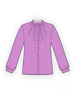 Выкройка: блузка со сборкой арт. ВКК-2071-1-ЛК0004086