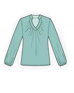 Выкройка: блузка со сборкой арт. ВКК-1440-1-ЛК0004100