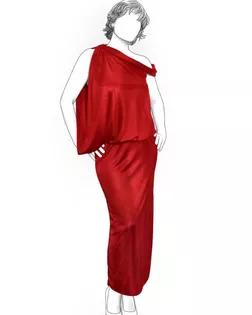 Выкройка: платье с открытой драпировкой арт. ВКК-293-1-ЛК0004141