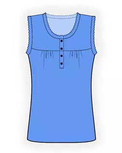 Выкройка: блузка с кружевом арт. ВКК-2037-1-ЛК0004142