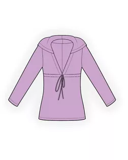 Выкройка: блузка с капюшоном арт. ВКК-179-1-ЛК0004161