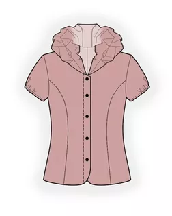 Выкройка: блузка с двойным воротником арт. ВКК-1883-1-ЛК0004185