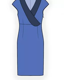 Выкройка: платье с воротником шалька арт. ВКК-1611-1-ЛК0004240