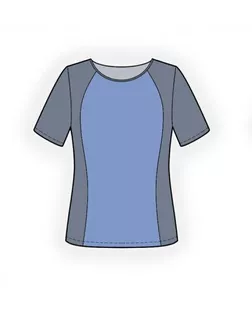 Выкройка: спортивная футболка арт. ВКК-1112-1-ЛК0004272