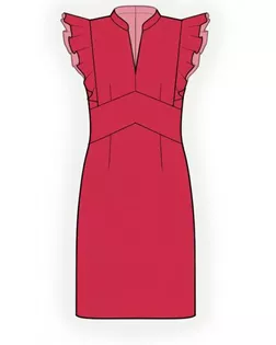 Выкройка: платье с воланами арт. ВКК-1192-1-ЛК0004300 Выкройка: платье с воланами арт. ВКК-1192-1-ЛК0004300