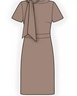 Выкройка: платье с удлиненным воротником арт. ВКК-2086-1-ЛК0004315