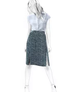 Выкройка: блузка с коротким рукавом арт. ВКК-1876-1-ЛК0004456