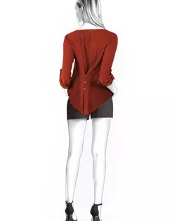 Выкройка: блузка с декоративной спинкой арт. ВКК-1932-1-ЛК0004540