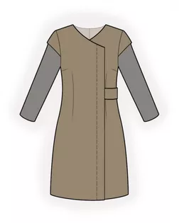 Выкройка: платье с трикотажными рукавами арт. ВКК-2746-1-ЛК0004879