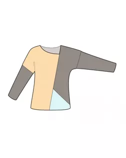 Выкройка: блузка трикотажная с асимметричным вырезом арт. ВКК-2752-1-ЛК0004885
