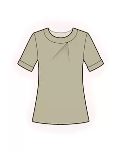 Выкройка: блузка с вытачками в горловину арт. ВКК-2779-1-ЛК0004923