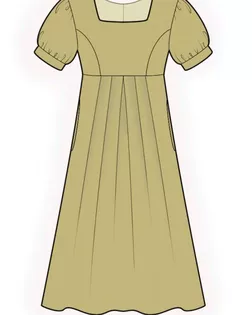 Выкройка: платье с пышным рукавом арт. ВКК-2780-1-ЛК0004924