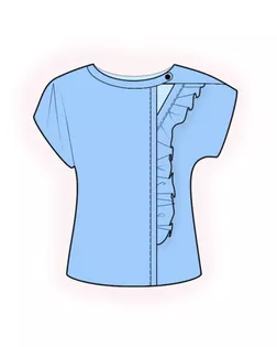 Выкройка: блузка с ассиметричной застежкой арт. ВКК-2786-1-ЛК0004931