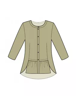 Выкройка: блузка с планкой арт. ВКК-2788-1-ЛК0004933