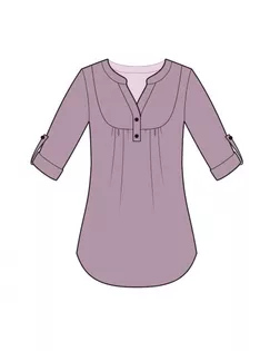 Выкройка: блузка с вставкой на груди арт. ВКК-2790-1-ЛК0004935