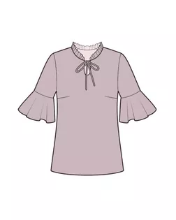 Выкройка: блузка с завязкой на горловине арт. ВКК-2793-1-ЛК0004939