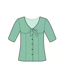 Выкройка: блузка с завязкой на груди арт. ВКК-2794-1-ЛК0004940
